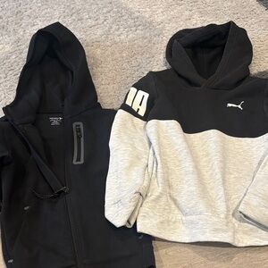 Puma Kids Black and Gray Hoodie Set